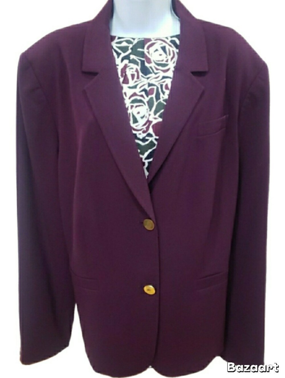 Calvin Klein Plum Single-Button Blazer, 24W